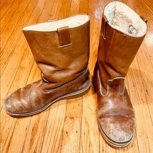 Timberland Vintage Couture Shearling-lined Leather Boots